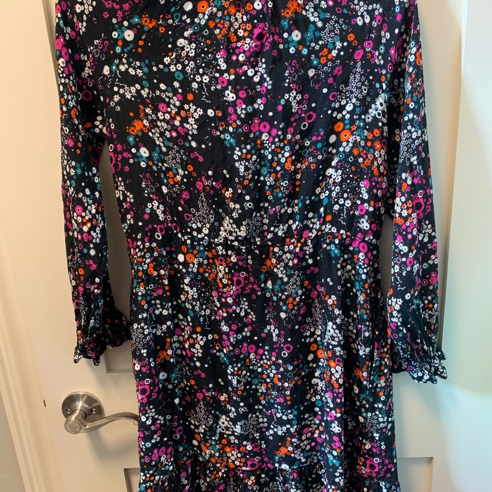 *Host Pick* GAP maternity black floral print dress